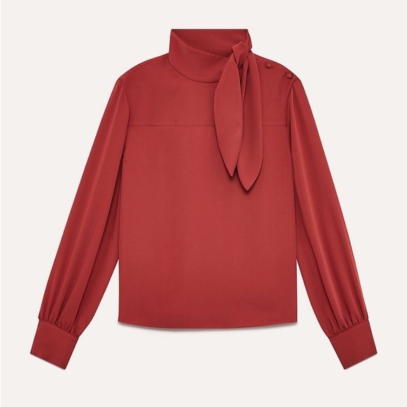 Aritzia Tops - Aritzia Wilfred Trapeze Blouse in Sinopia (orange)
